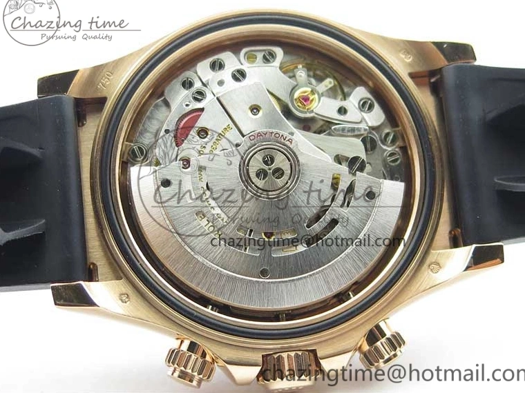 1224 Daytona 116515 Noob 1:1 Best Edition Chocolate Dial Lume Markers on Black Rubber Strap SA4130 (Free Extra Strap) V Stylish 2976